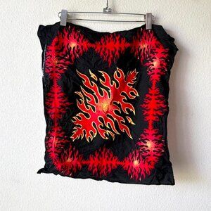Flames Print Bandana Scarf